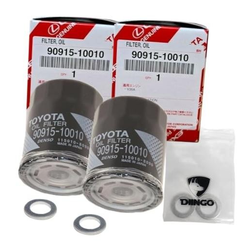 Replacement Engine Oil Filter 90915-10010 (2pcs) + DIINGO Engine Replacement