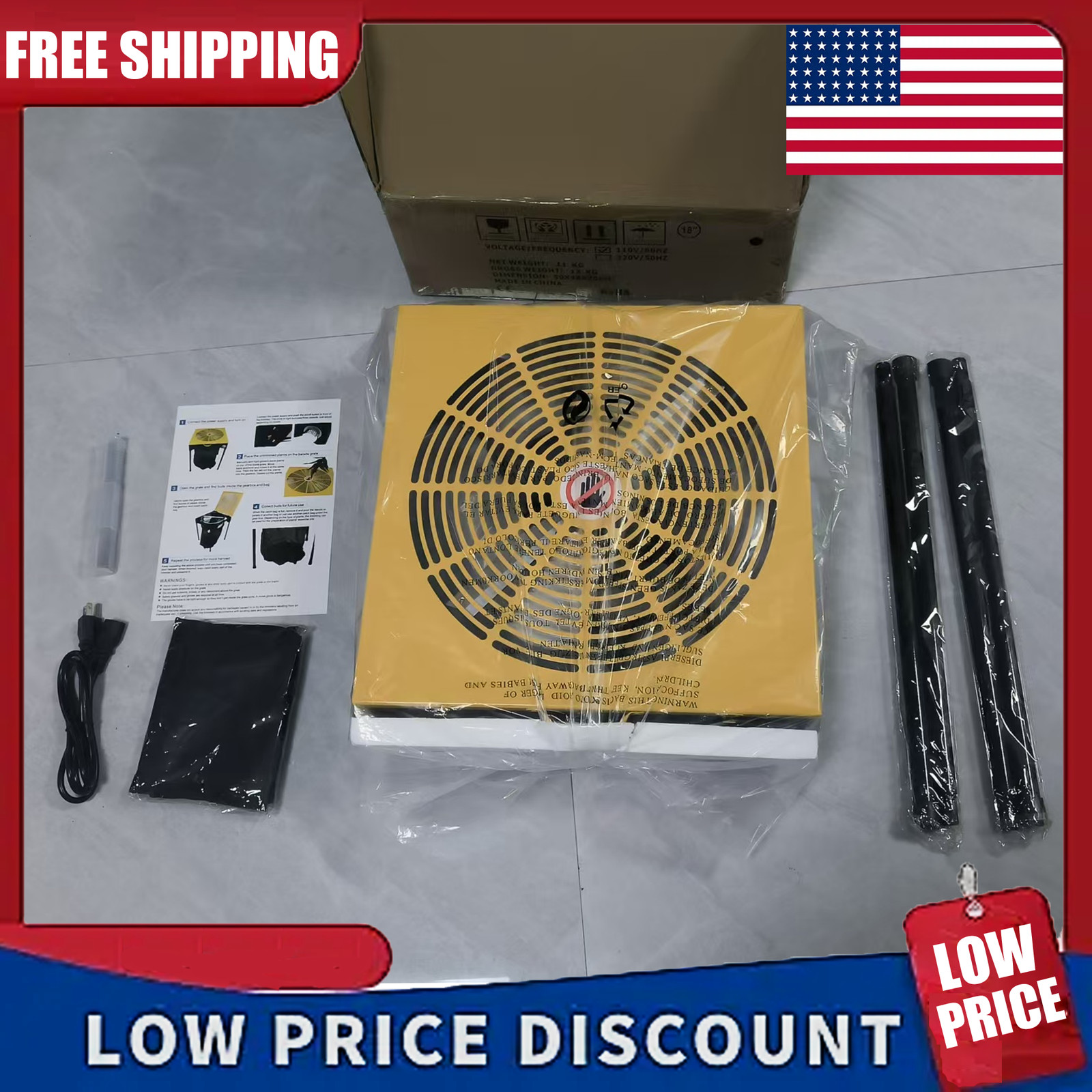 Leaf Bud Trimmer 18 Inch 3 Speed Settings Hydroponic Harvesting Tool New Kit