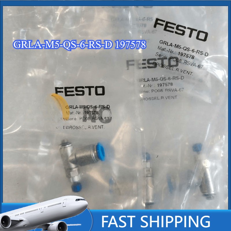 1PCS NEW FESTO GRLA-M5-QS-6-RS-D 197578 One-way flow control valve fast ship