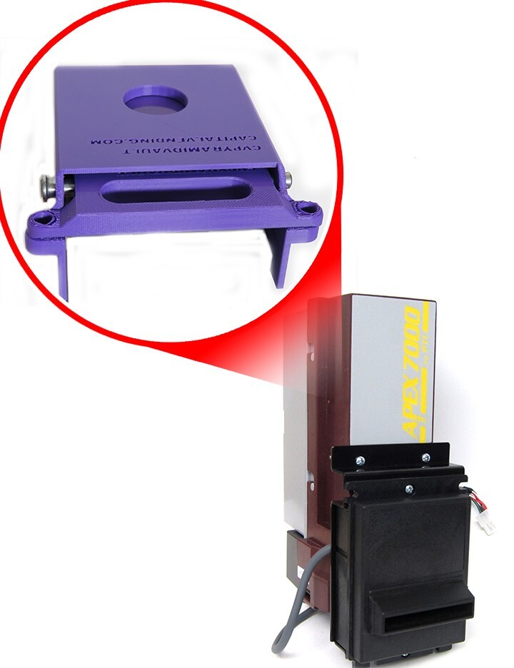 Validator vault for bill box of Pyramid bill acceptor