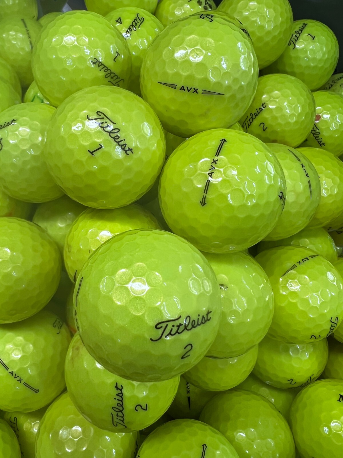 12 Premium AAA Yellow Titleist AVX Used Golf Balls