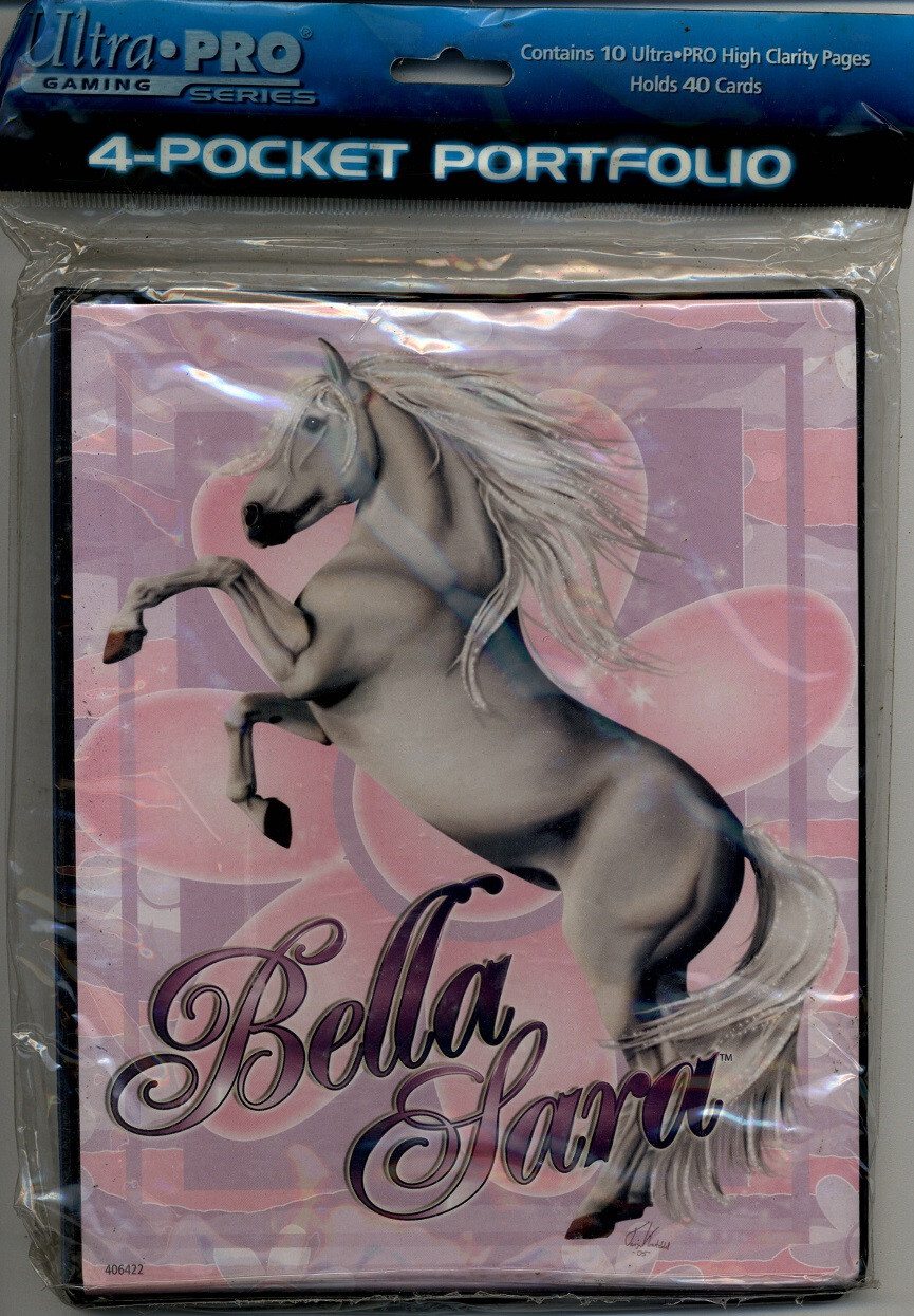 Bella Sara 4-POCKET ULTRA PRO PORTFOLIO BINDER - BELLA (white horse)