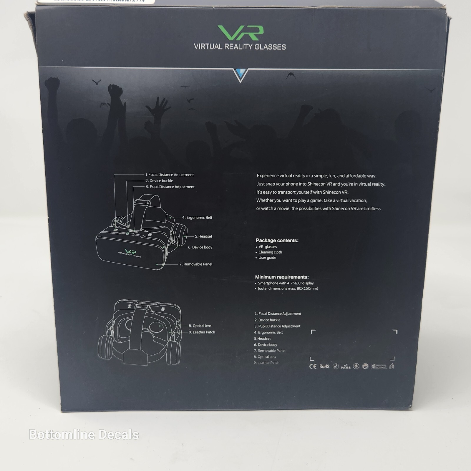 Pansonite Vr Headset 3D Glasses Virtual Reality