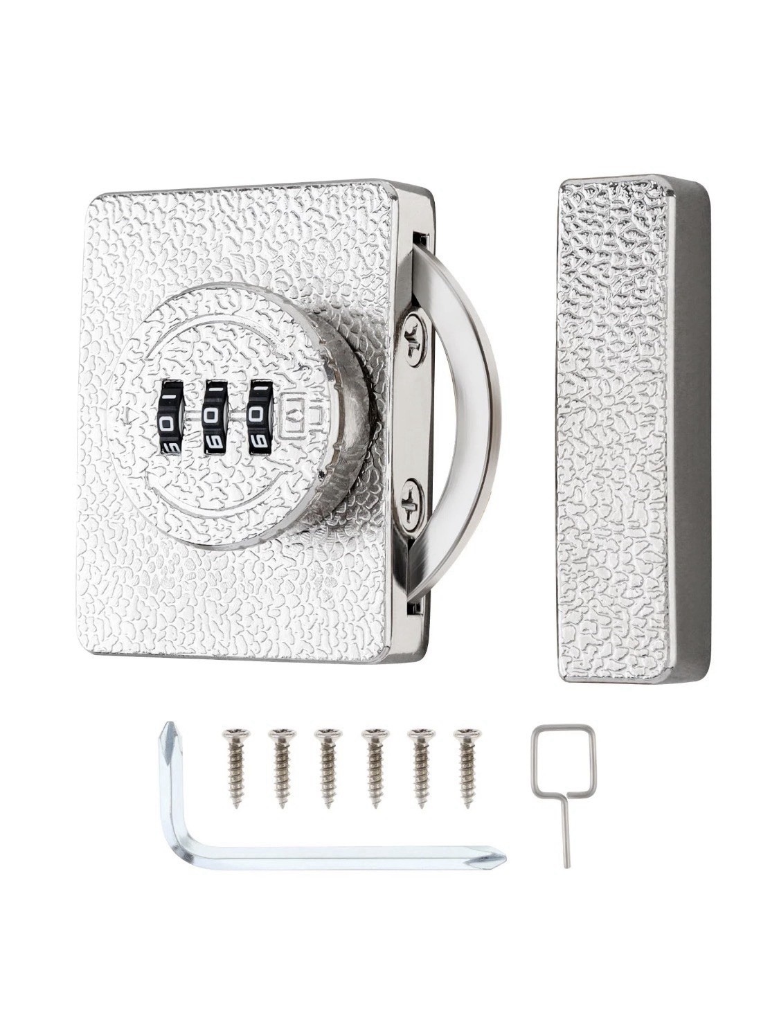 Keyless Cabinet Lock 3-Digit Combination Password Lock for Swinging Door