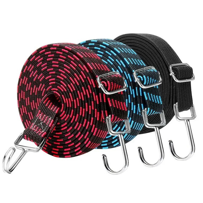 1 pc Motorcycle Elastic Luggage Rope with Hooks Bike Cargo Tie Down Strap