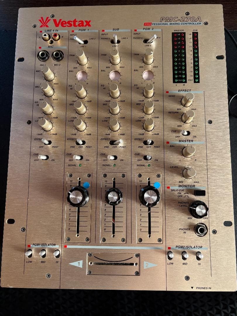 Vestax PMC-270A Rotary DJ Mixer Modified Analog Mixer Black PGM Input Damage