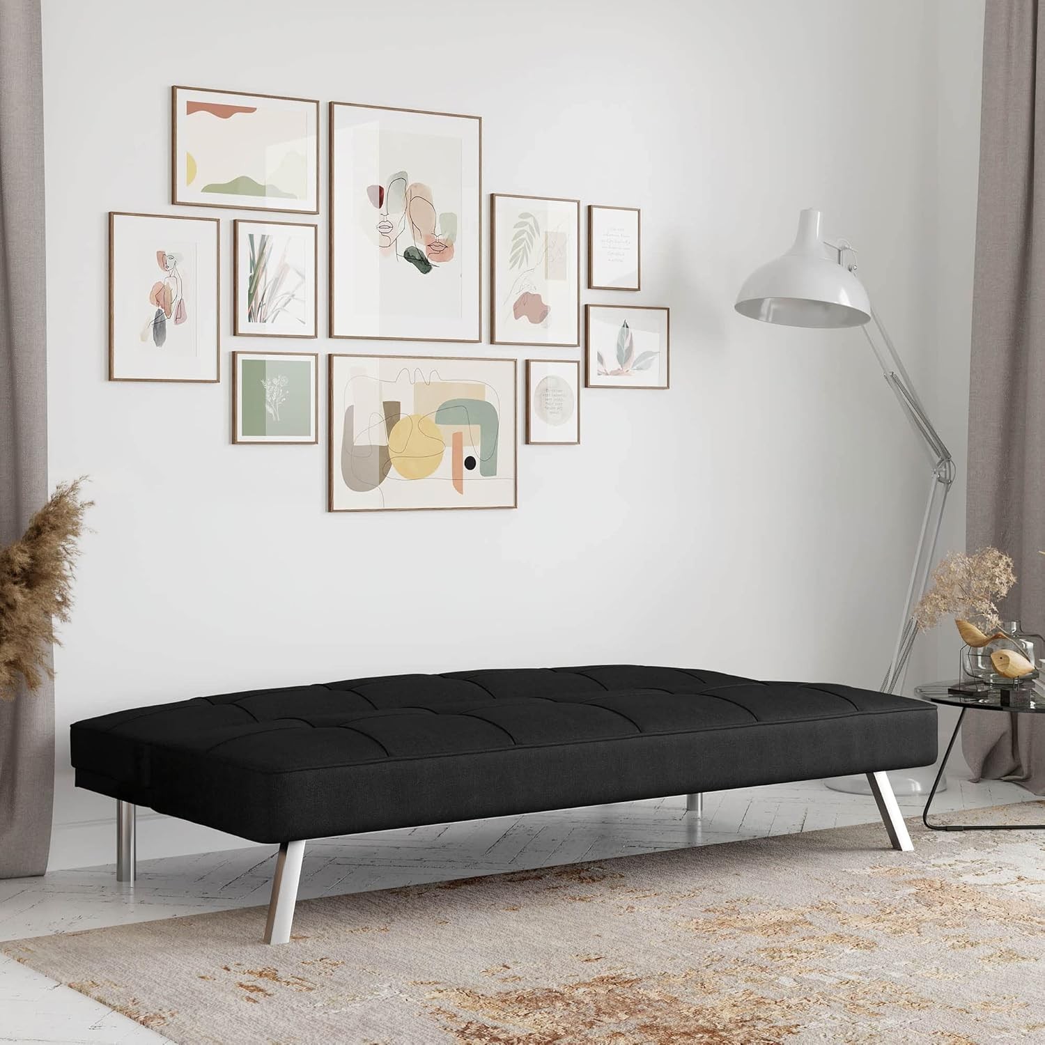 Rane Futon Sofa Bed 66.1" 3-in-1 Convertible Couch Sleeper Small Spaces Tufted