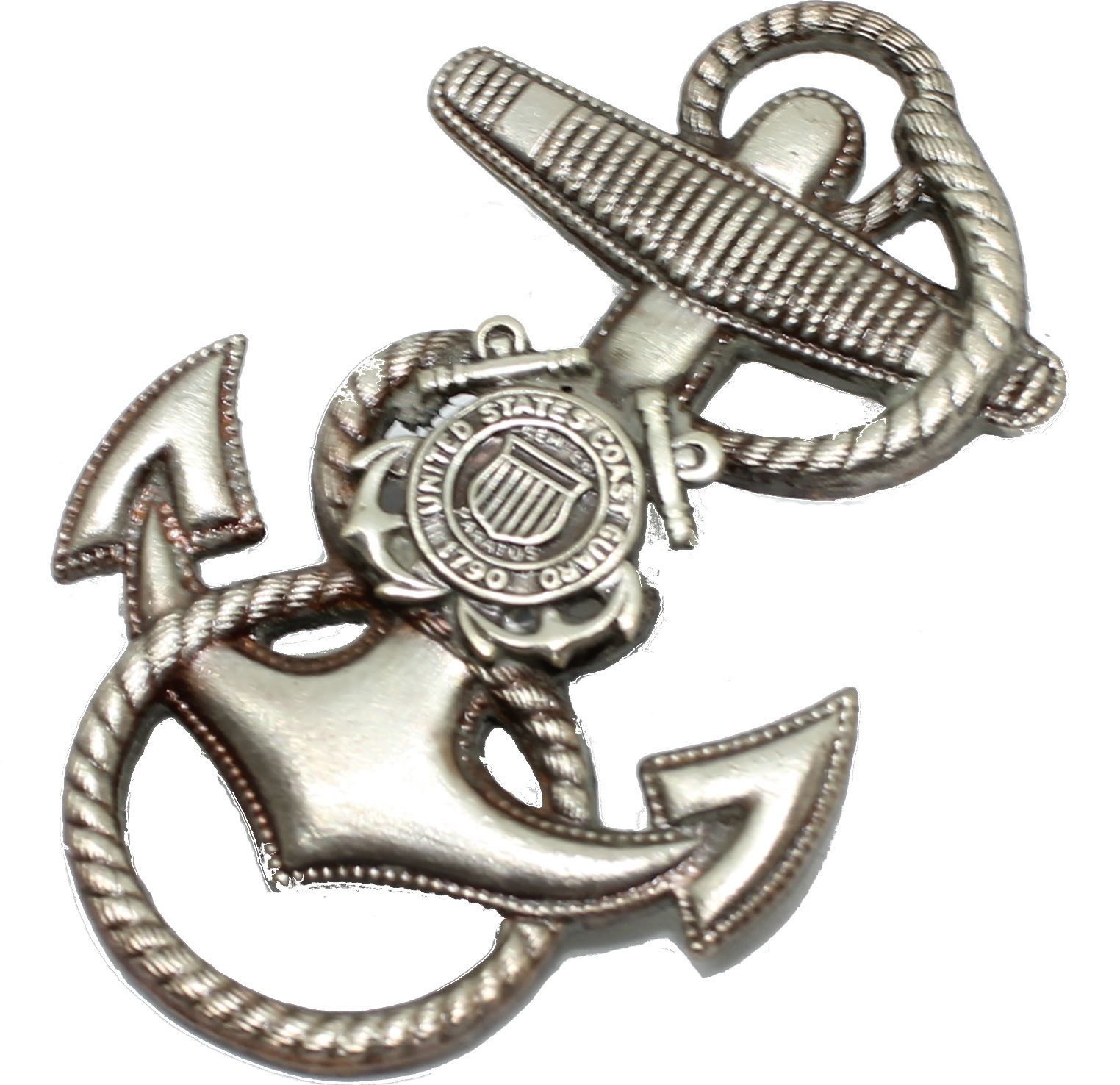 US Coast Guard Anchor Cap Hat Badge Screw Back USCG Pin Naval Insignia