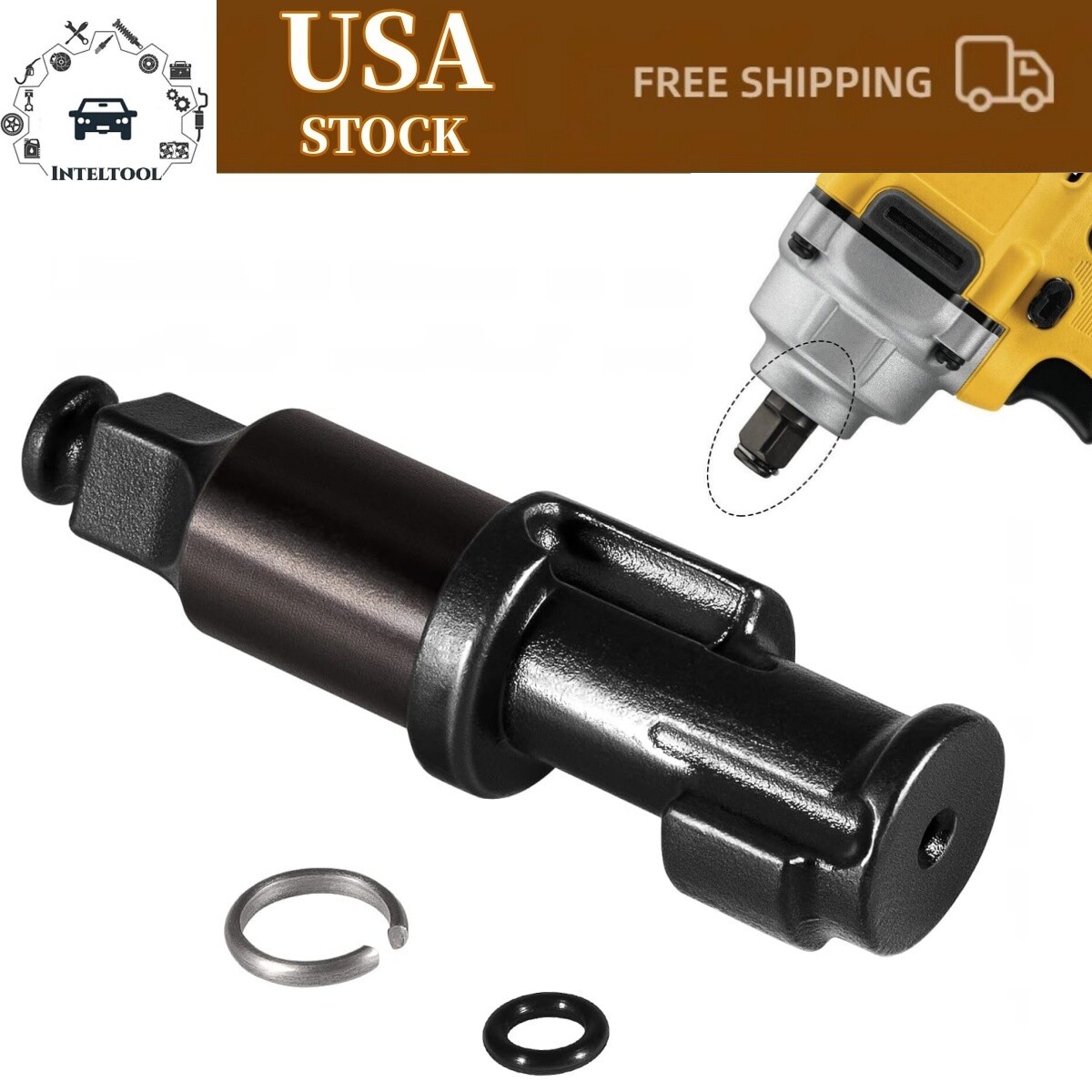 3/8" Impact Wrench Replacement Anvil w/ O Ring for Ingersoll Rand IR2115 IR2112
