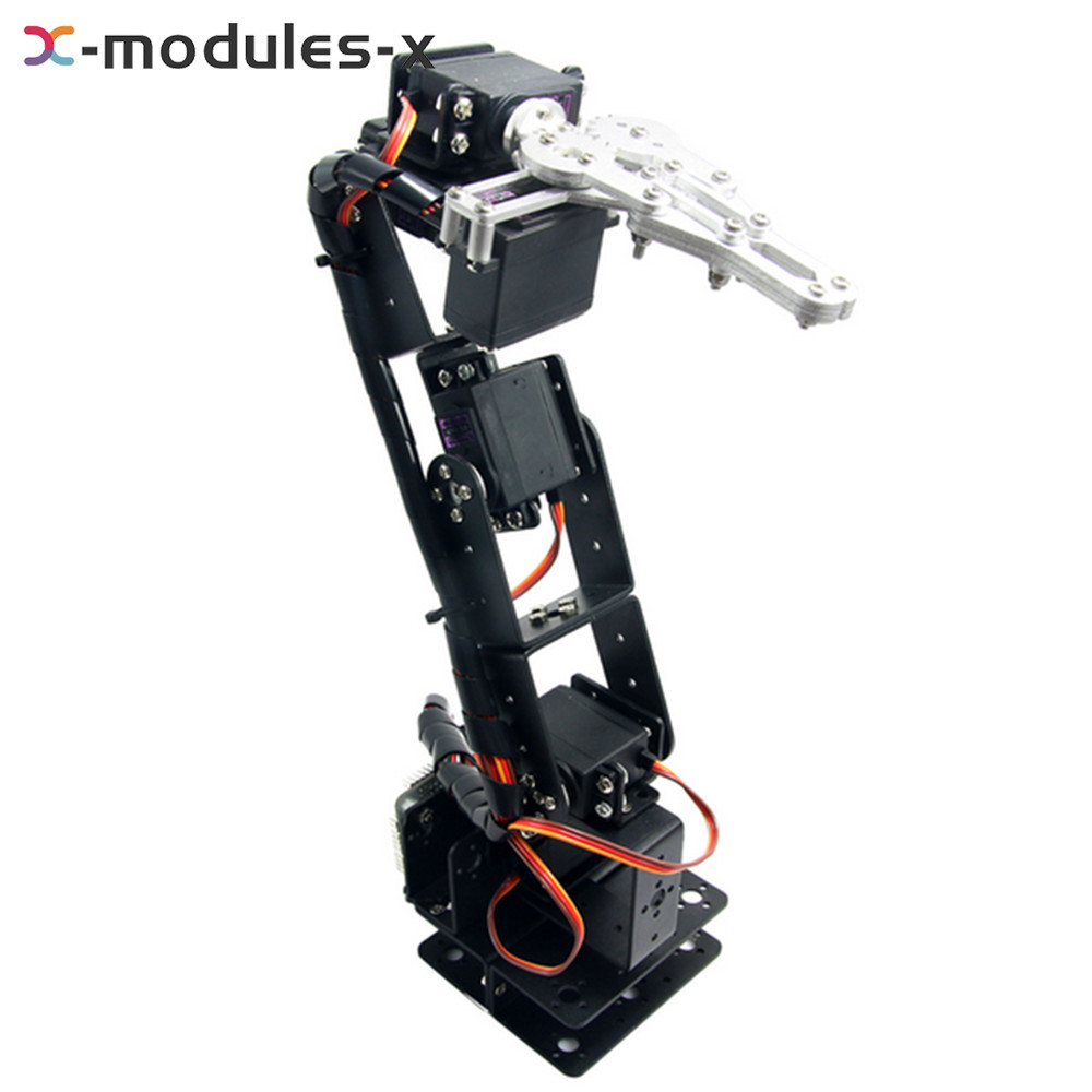 Aluminium Robot 6 DOF Arm Claw Mount Kit Mechanical Robotic Arm for Arduino New