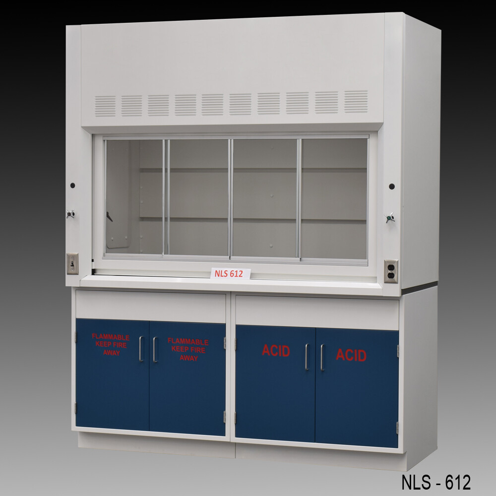 6' Chemical Fume Hood w/ Acid & Flammable Storage  / In Stock  /E1-139