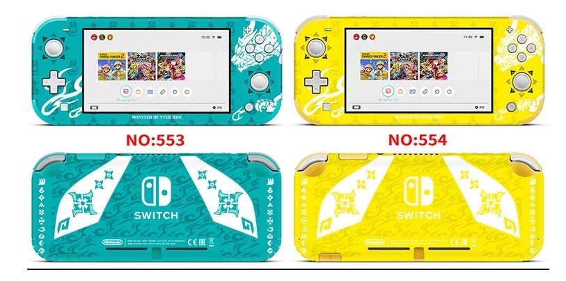Vinyl Decal Skin Sticker Protector Nintendo Switch Lite Monster Hunter Rise S2