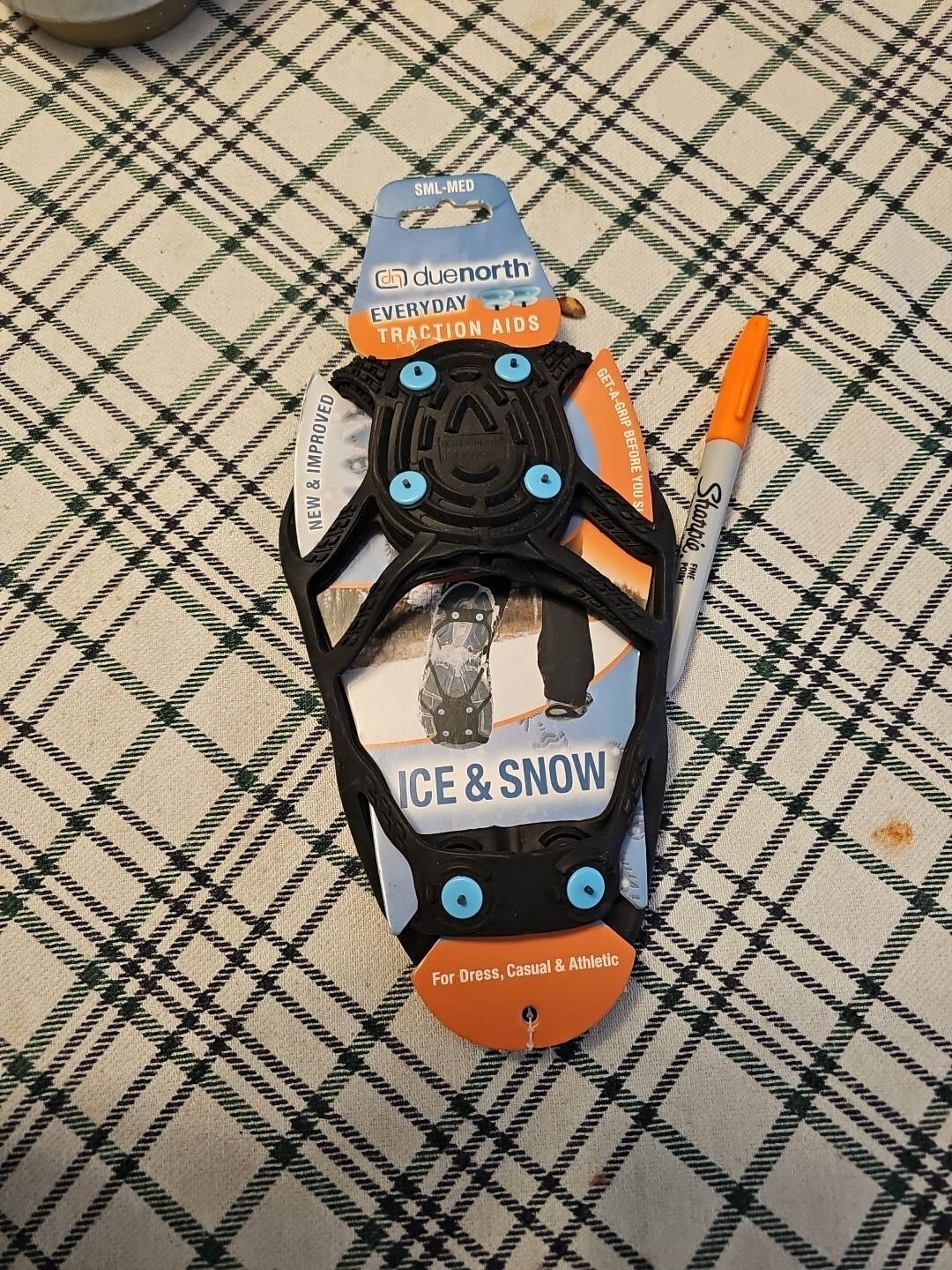 Due North Everyday Snow & Ice Shoe Traction Aid, Small/Medium, Black