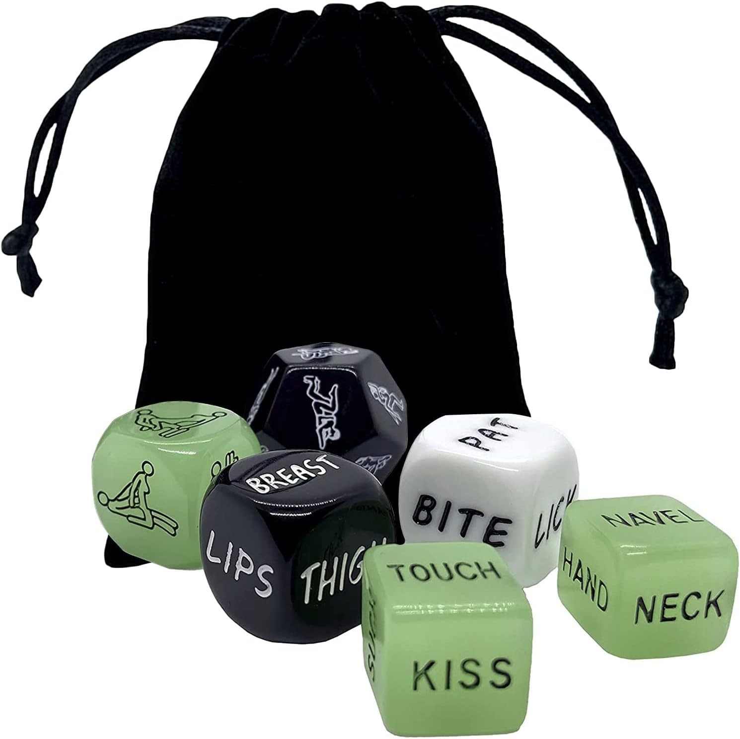 6 PCS Sex Gaming Dice for Couples Naughty Dice with Sex Positions Sex Play Di...