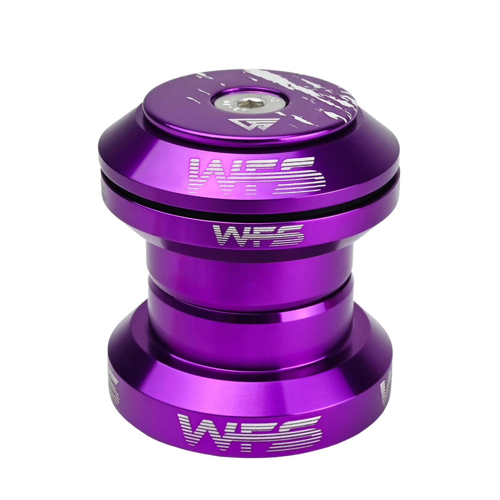 WFS NV.37 1-1/8 inch CNC Threadless MTB Road Headset with Top Cap , Purple