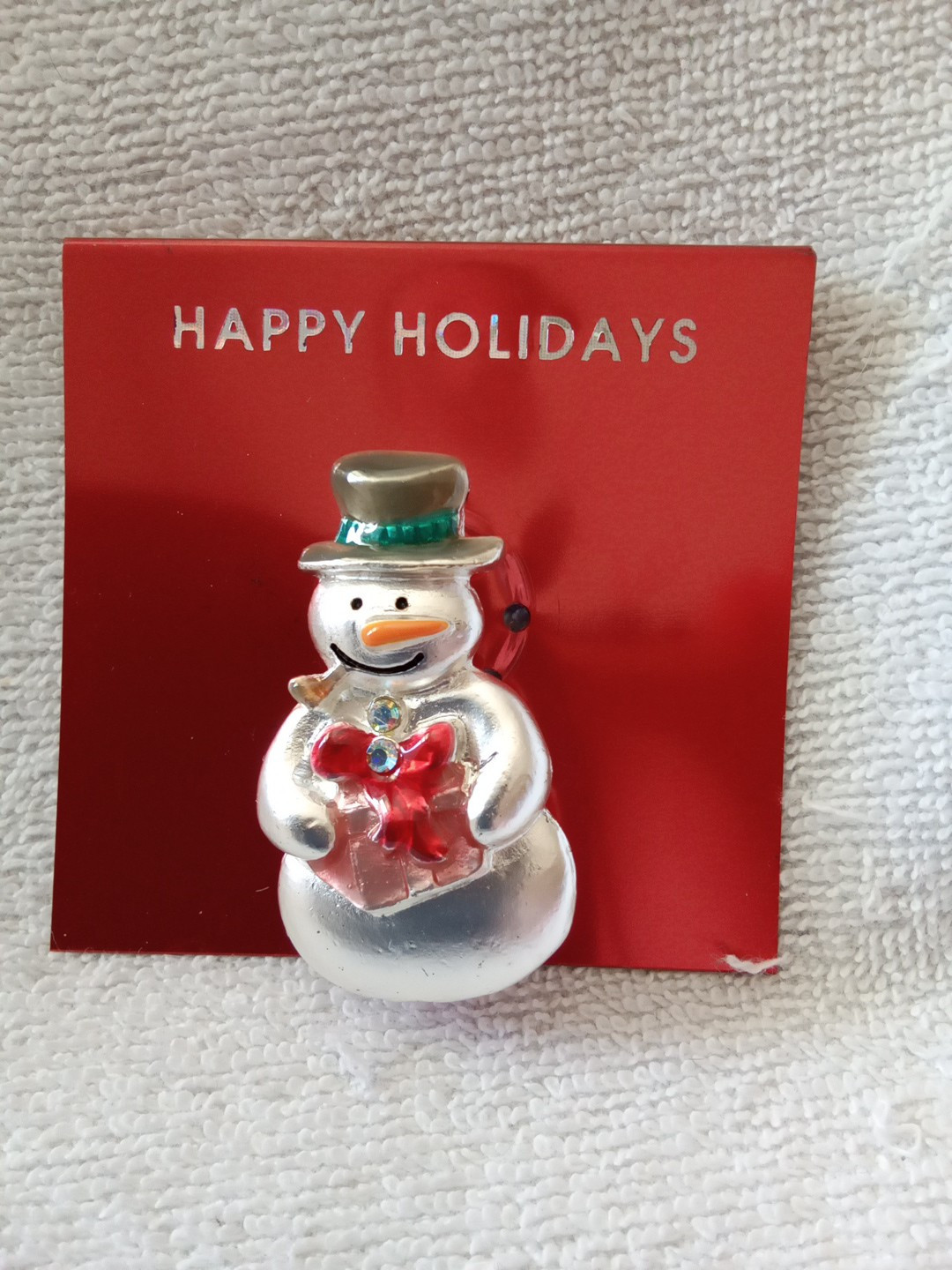 Christmas Snowman Pin