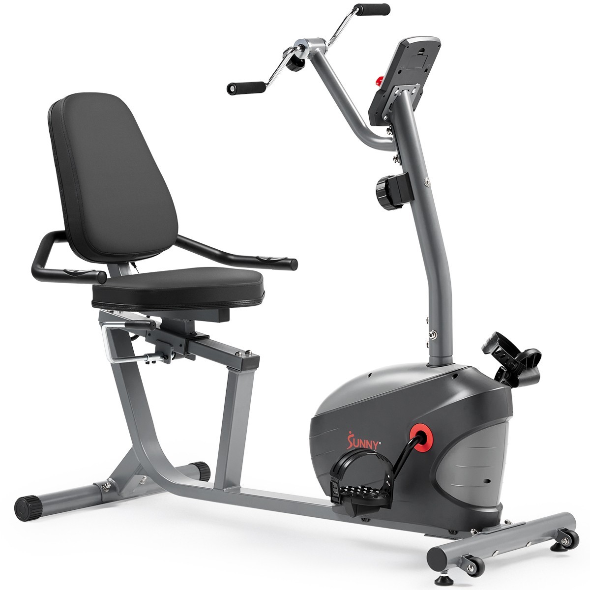 Smart Magnetic Recumbent Bike with Hand Cycle Adjustable Frame Padded Seat