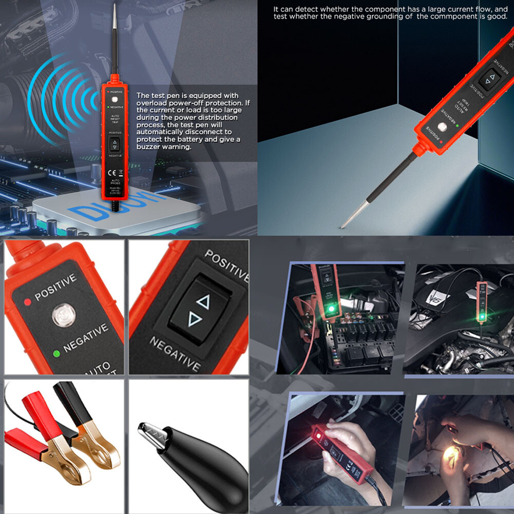 Digital Automotive Car Power Probe Circuit Electrical Tester Test Device System