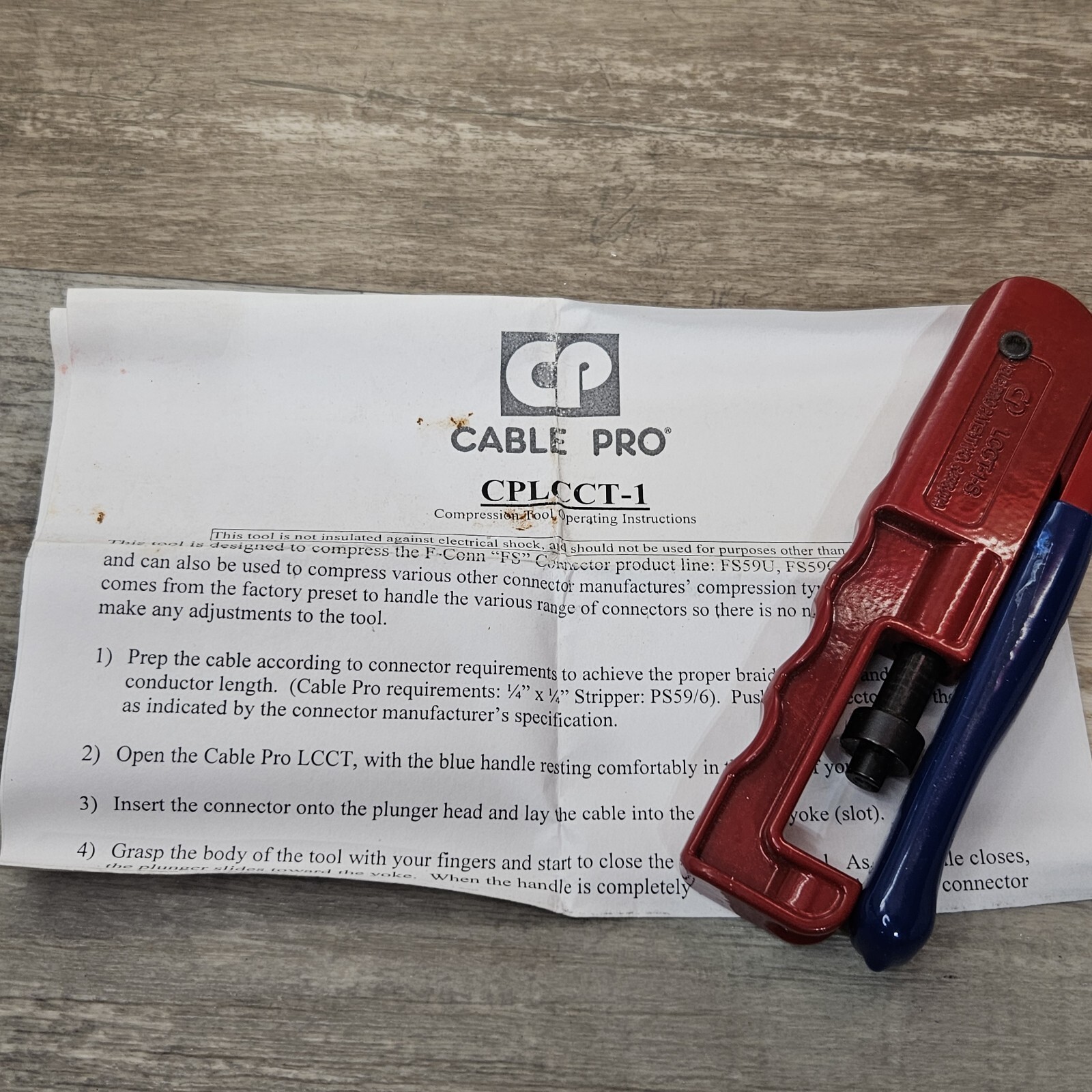 Cable Pro CPLCCT-1-S Linear Compliant Compression Tool²