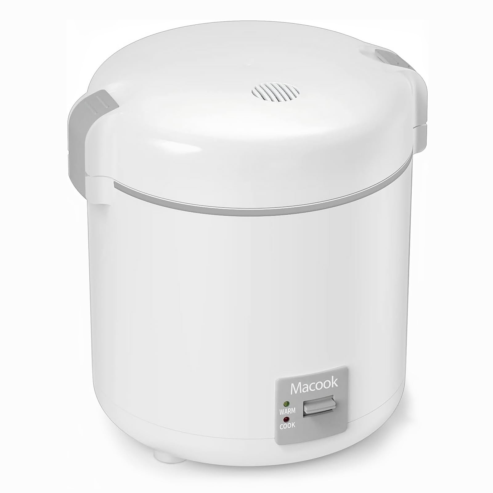 Rice Cooker Small 1-1.5 Cups Uncooked(3 Cooked), Mini White and Grey