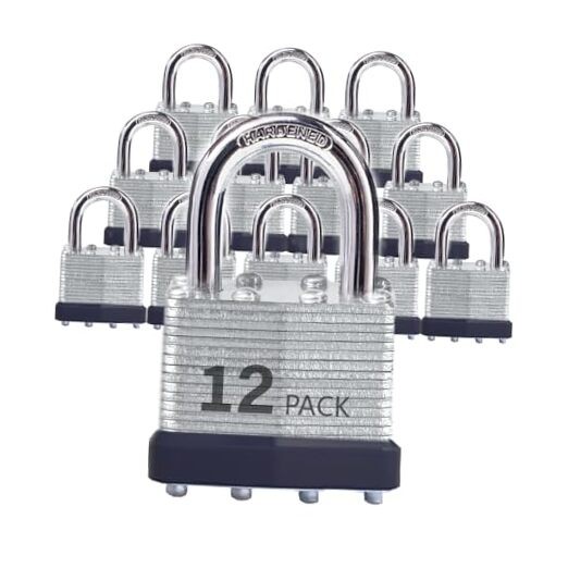 Keyed Alike Laminated Steel Padlocks with Normal Shackle for 12P,Normal Shackle