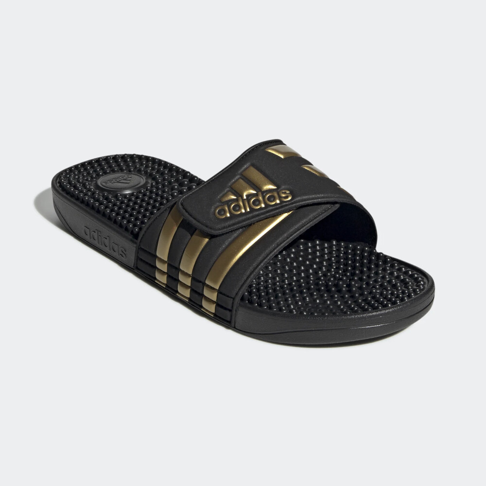 Adidas Adissage Post-Workout Massage Slides - Black / Gold Metallic (EG6517)