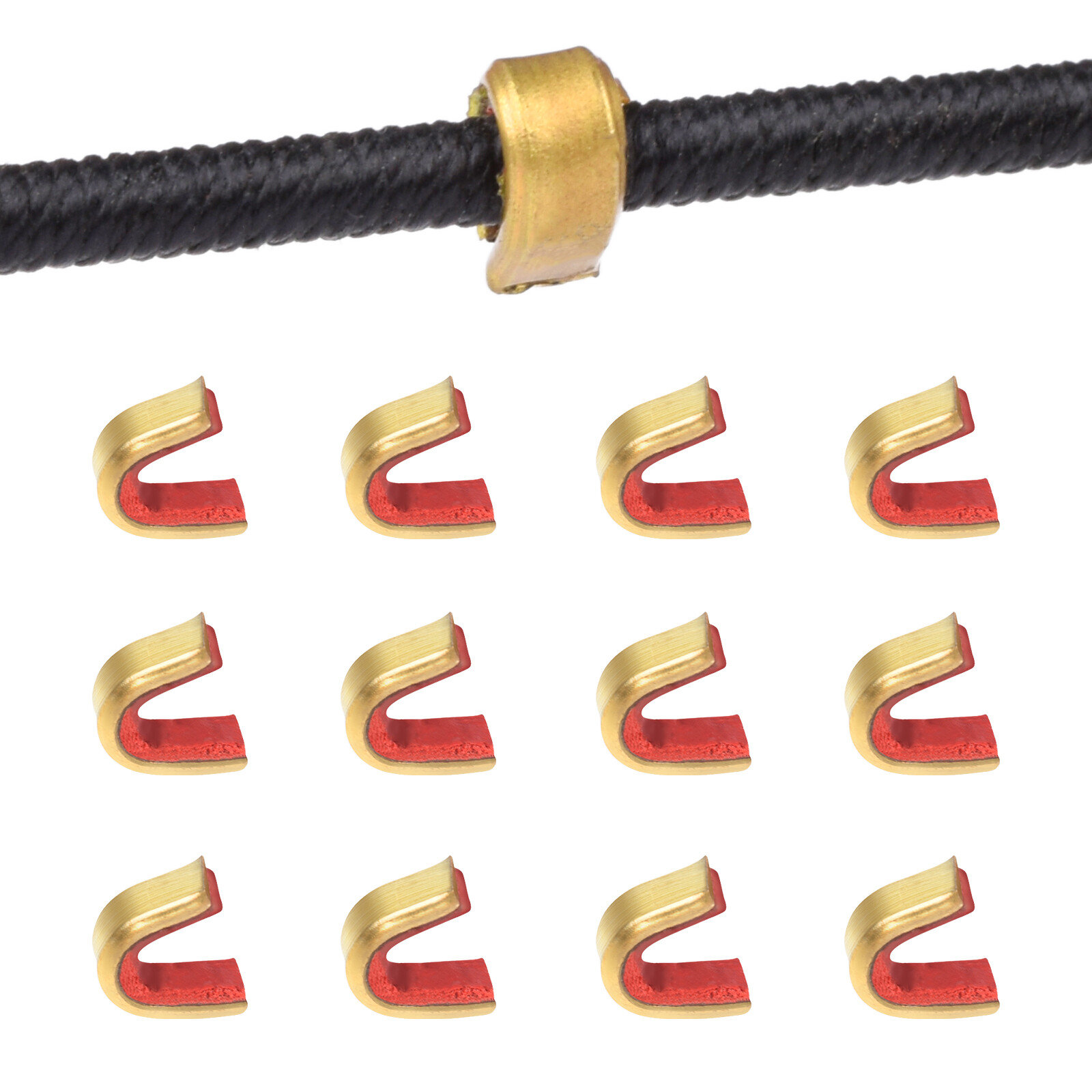 12X Archery Bow String Nocking Points Strings Nock Sets Brass Buckle Clip Knock