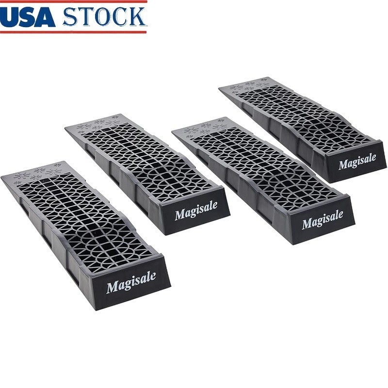 Heavy Duty Low Profile Car Ramps Set of 4 Vehicle Maintenance Oil Change New