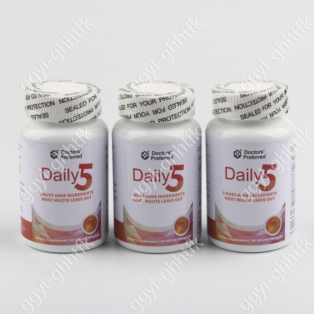 Doctors' Preferred Daily5 90 Vegan Capsules Dietary Supplement 1-3 pack