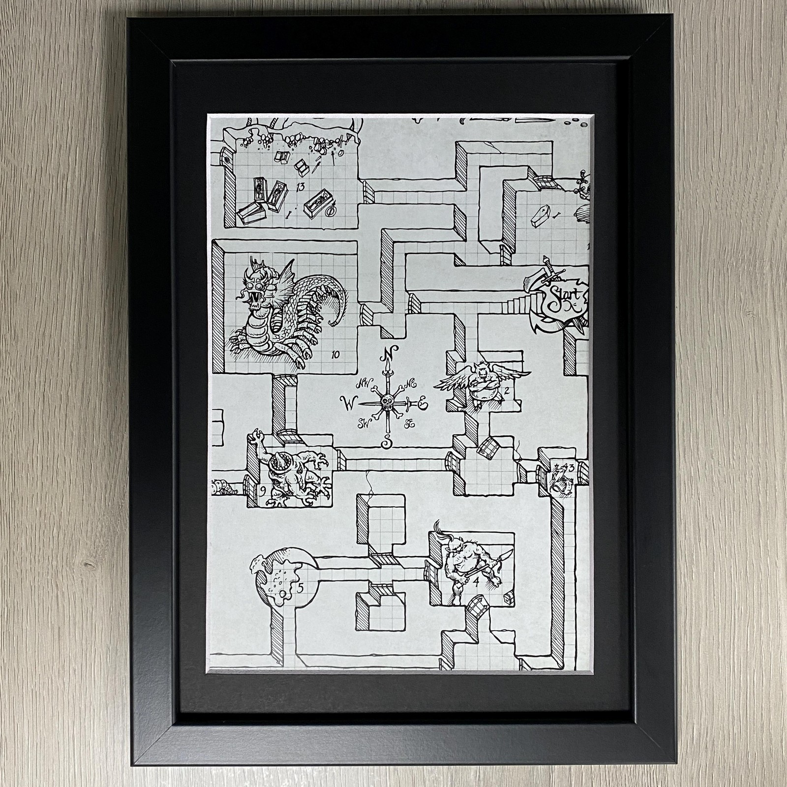 DUNGEONS & DRAGONS FRAMED ART. D&D