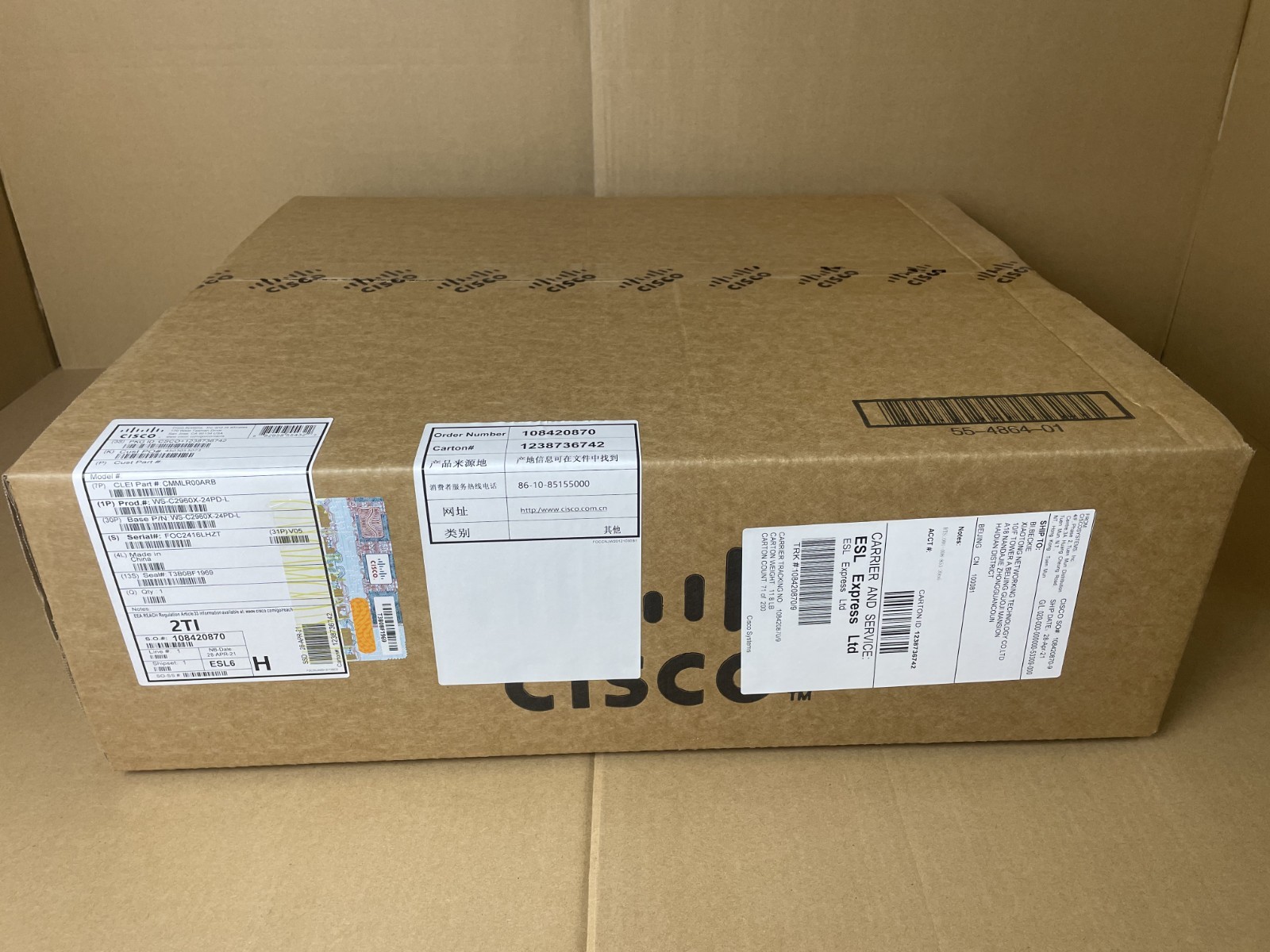 Cisco WS-C2960X-24PD-L 24-Ports Rack Mountable Catalyst Switch Expedited Ship