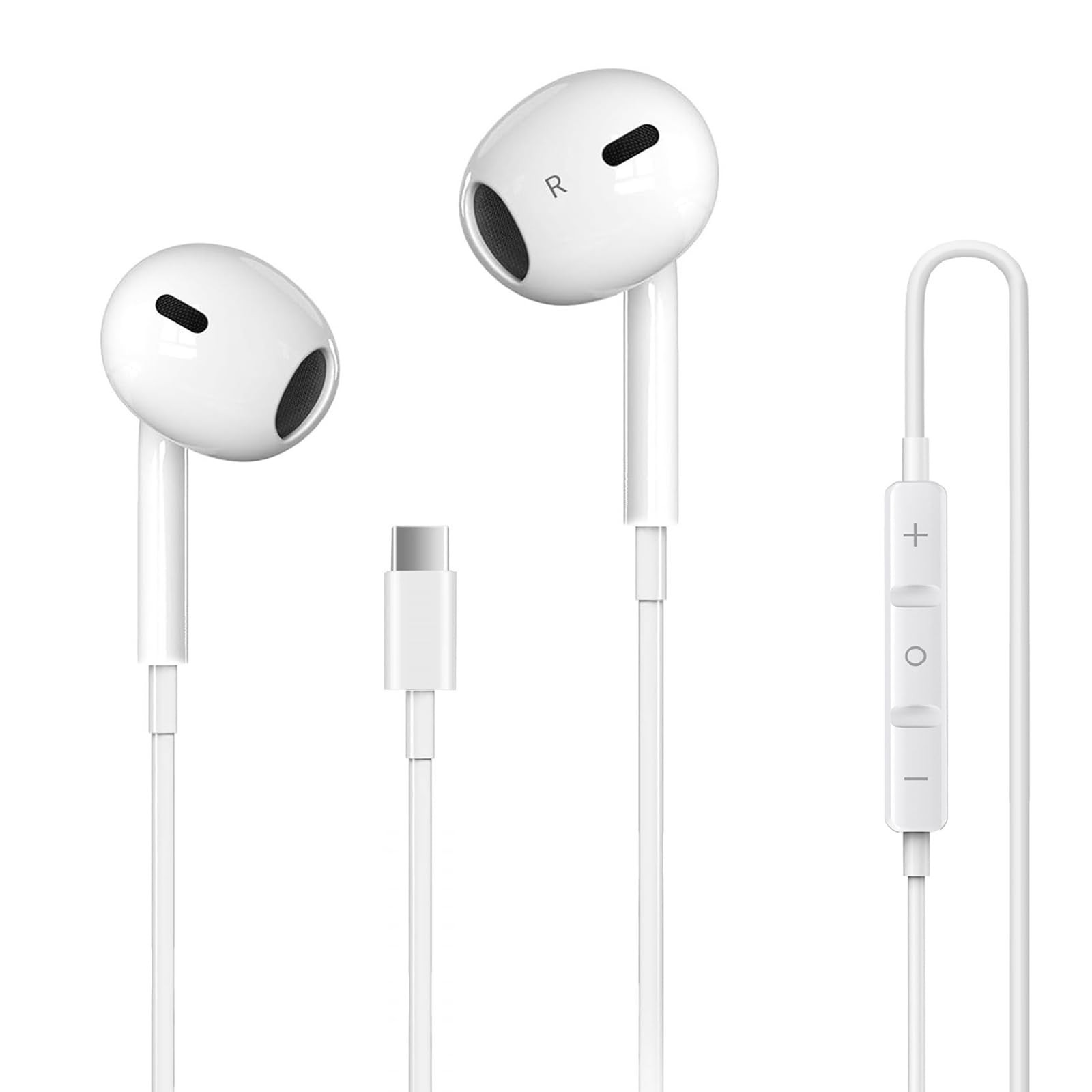 USB Headphones for iPhone 17, Earbuds Wired Earbuds with Microphone & Remote ...