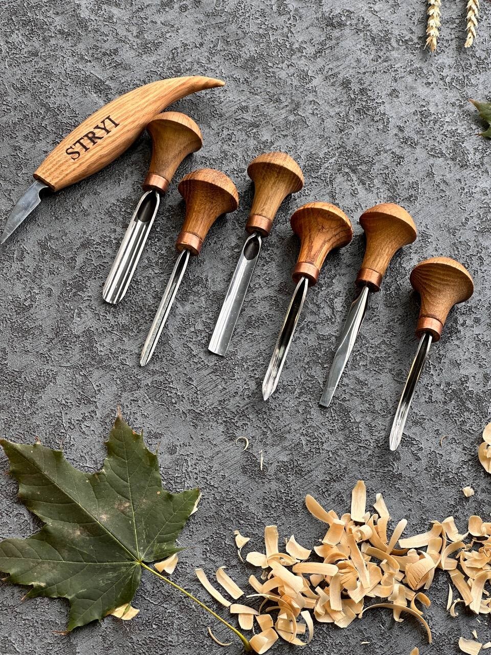 Woodcarving Tools 6 Palm Chisel 1Knife Tools for Detail Carving Direct Store