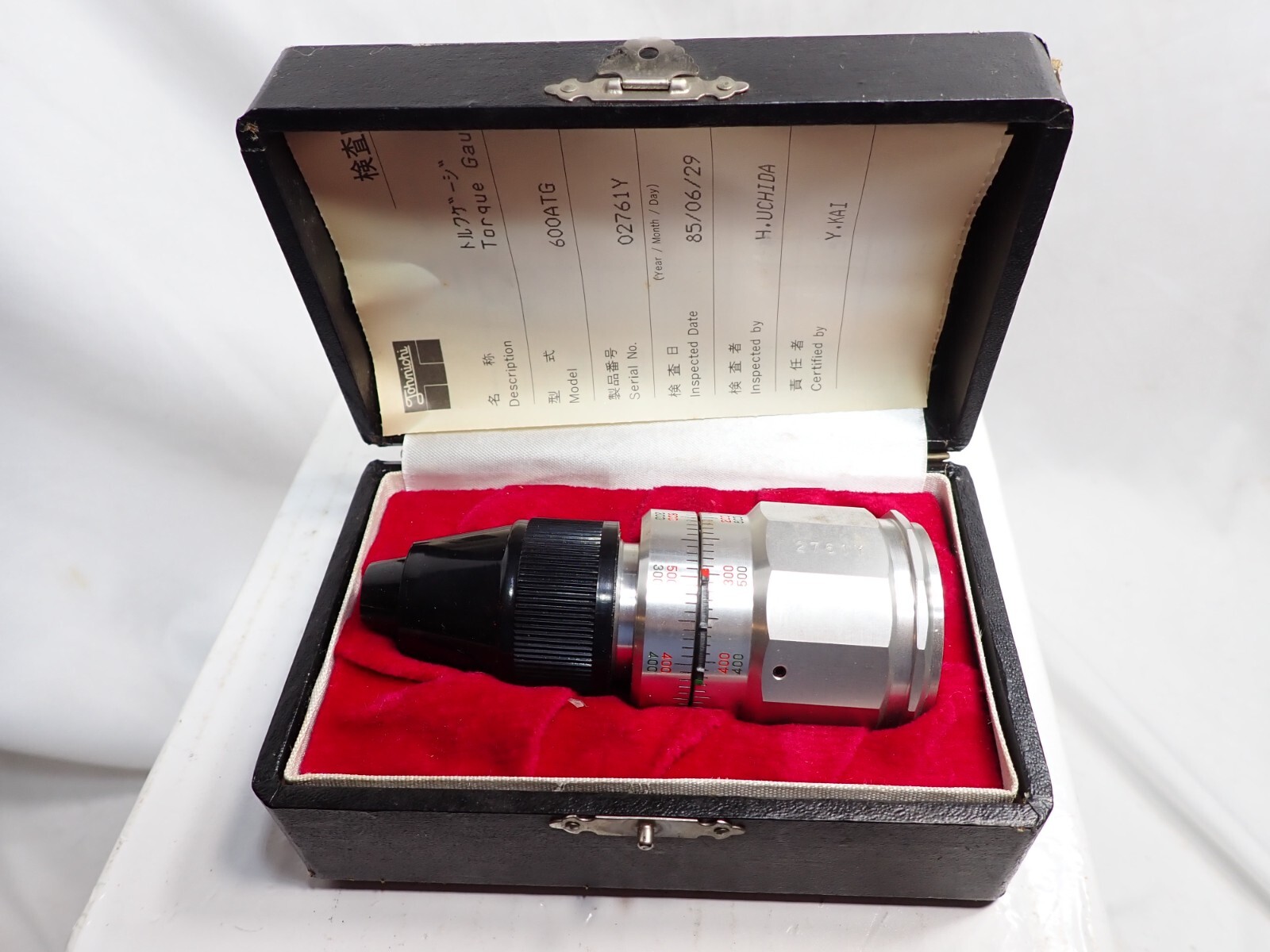 Johnichi Torque Gauge Model 600-ATG Tokyo Japan 600 GF 10 CM VG Condition!