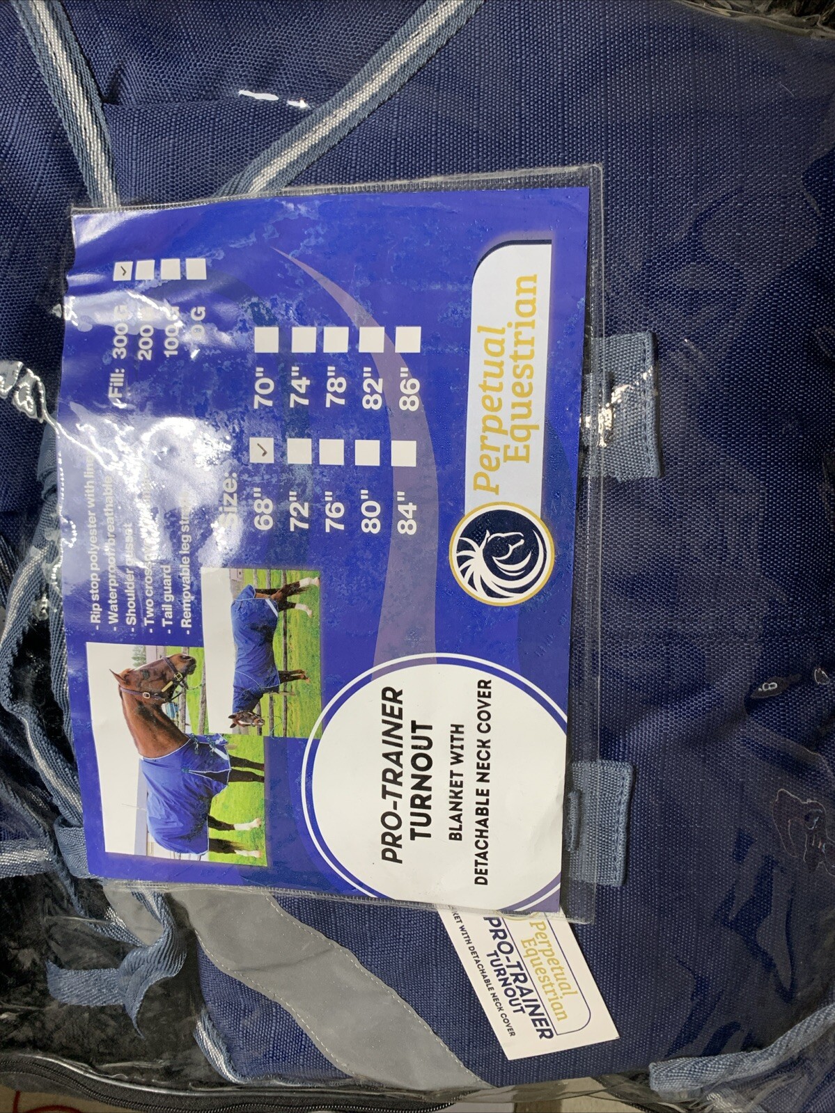 Pro-Trainer Turnout Blanket w/Detachable Neck 300G 68”