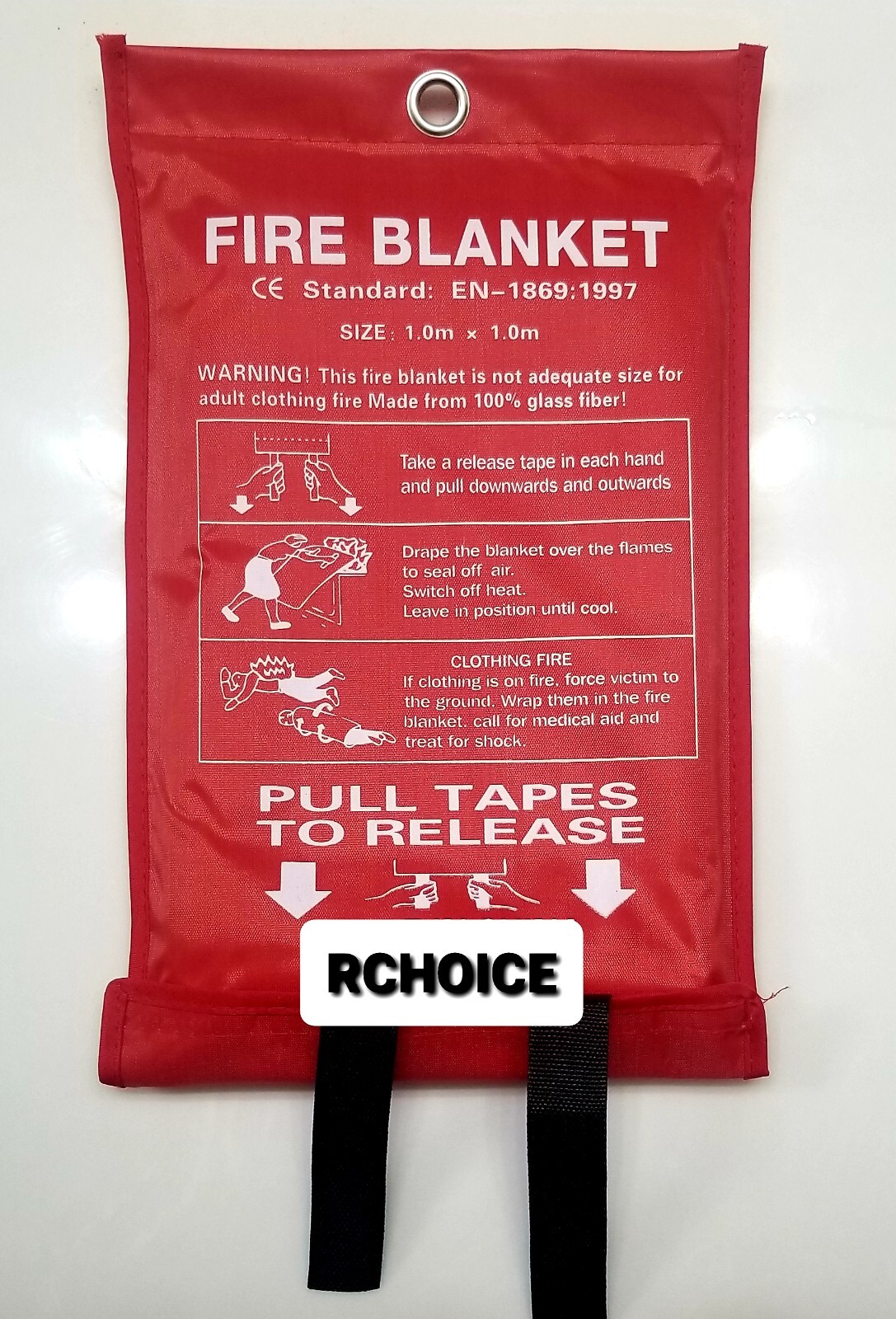 1Fire Blanket for Home 1.0m X 1.0m , Fire Suppression Blanket, Emergency Use
