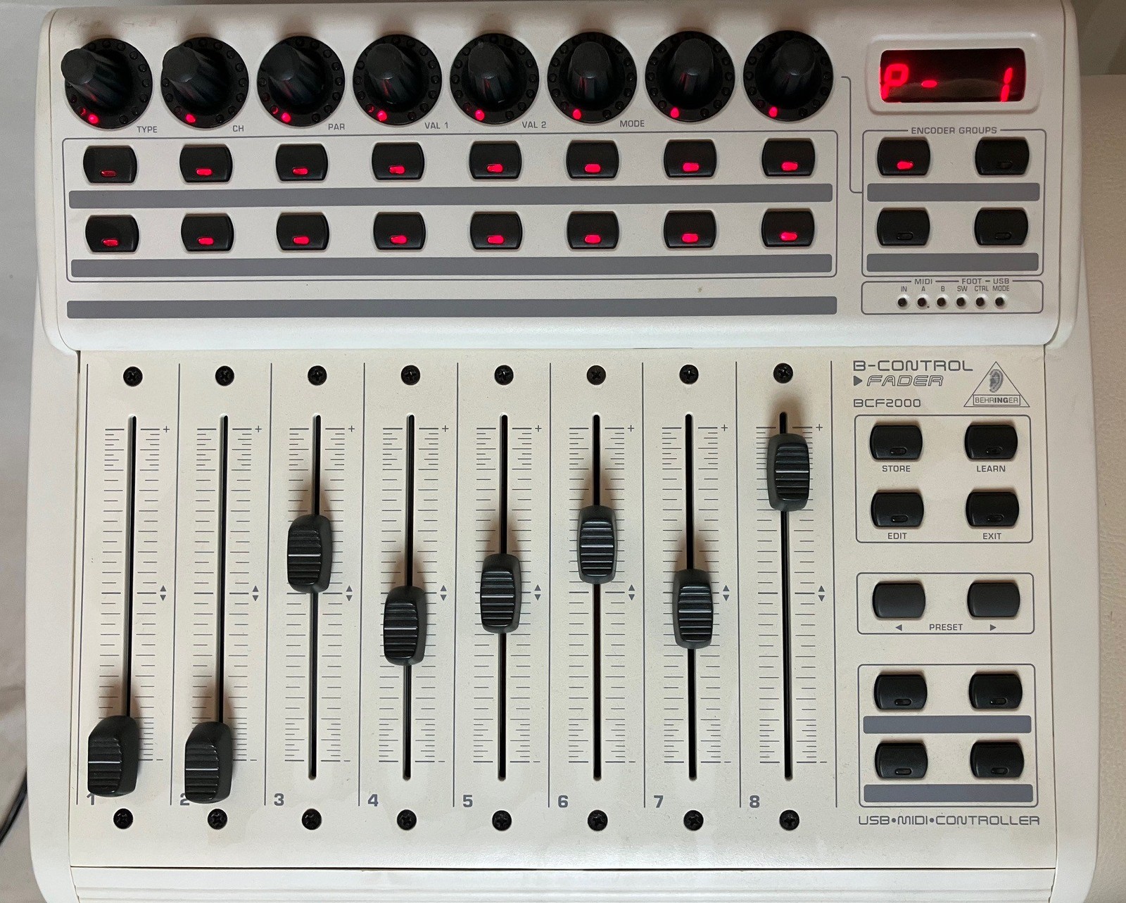 Behringer BCF2000 White USB MIDI Motorized Fader Control Surface