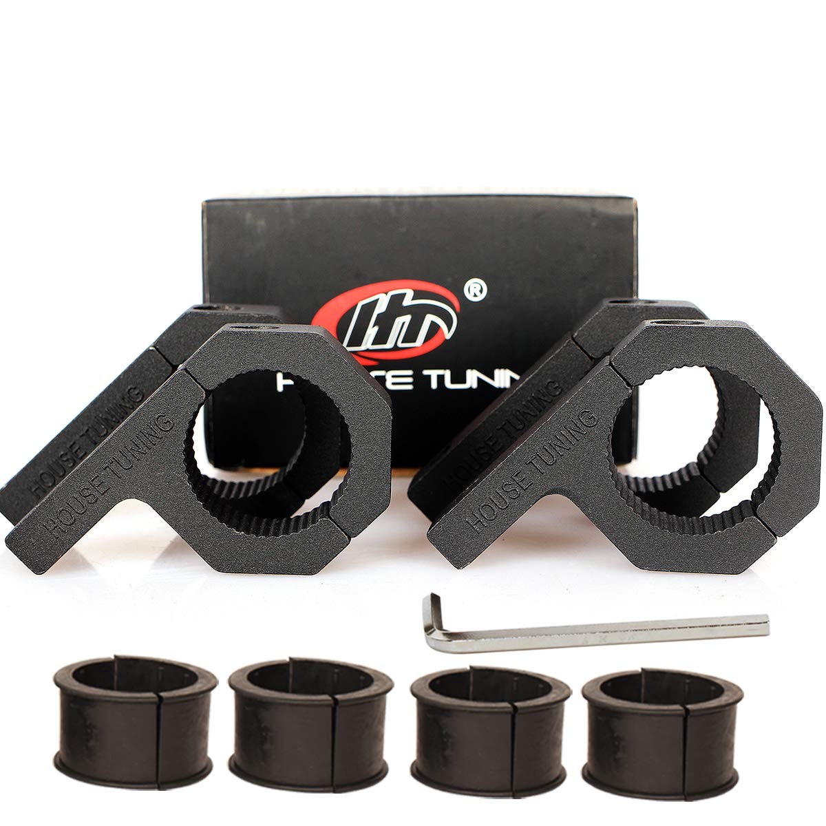 Round Bar Clamp Bracket Kit 4 Pack Roof Cage Holder 1-1/8 Inch Bar