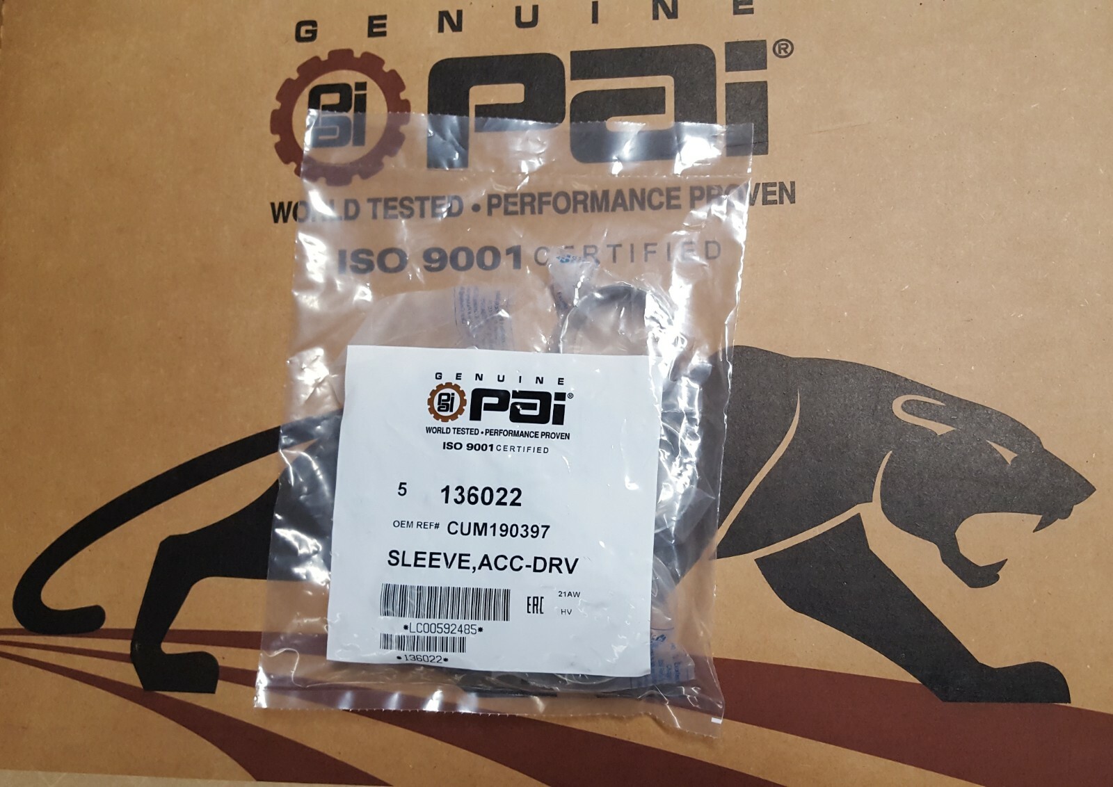 Cummins Accessory Drive Wear Sleeve 190397 (Qty 1) NT / N14 / KT  Aftermarket