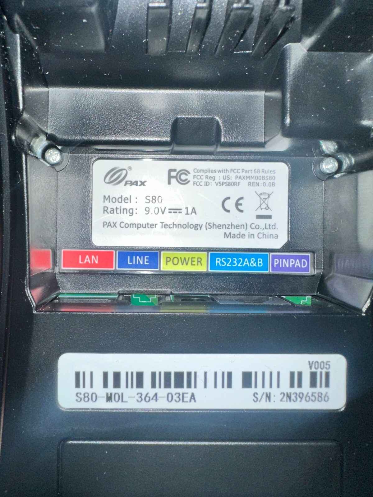 PAX S80 Credit Card Terminal Unit