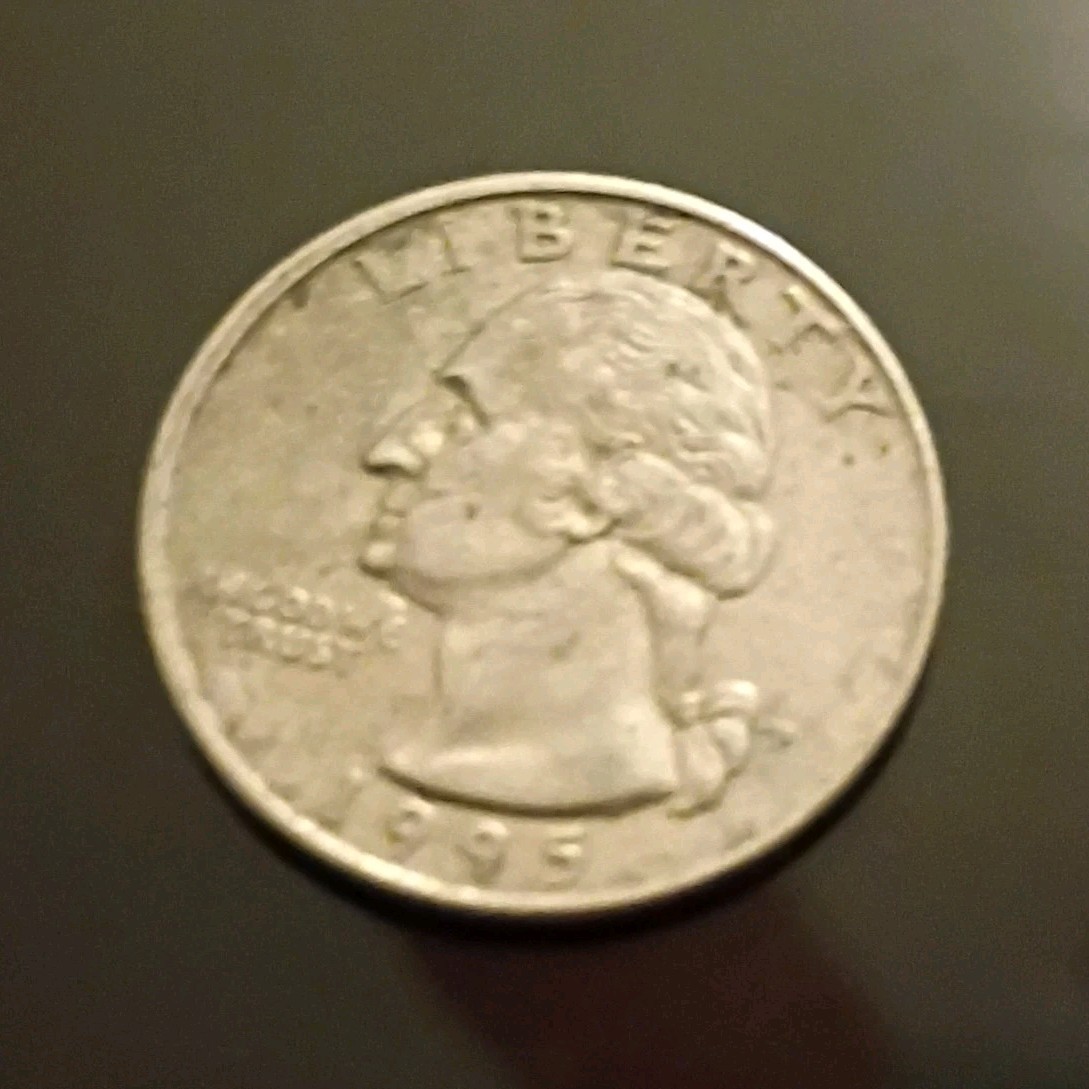 1995 P Washington Quarter Dollar 25C Circulated United States Coin Error in "LI"