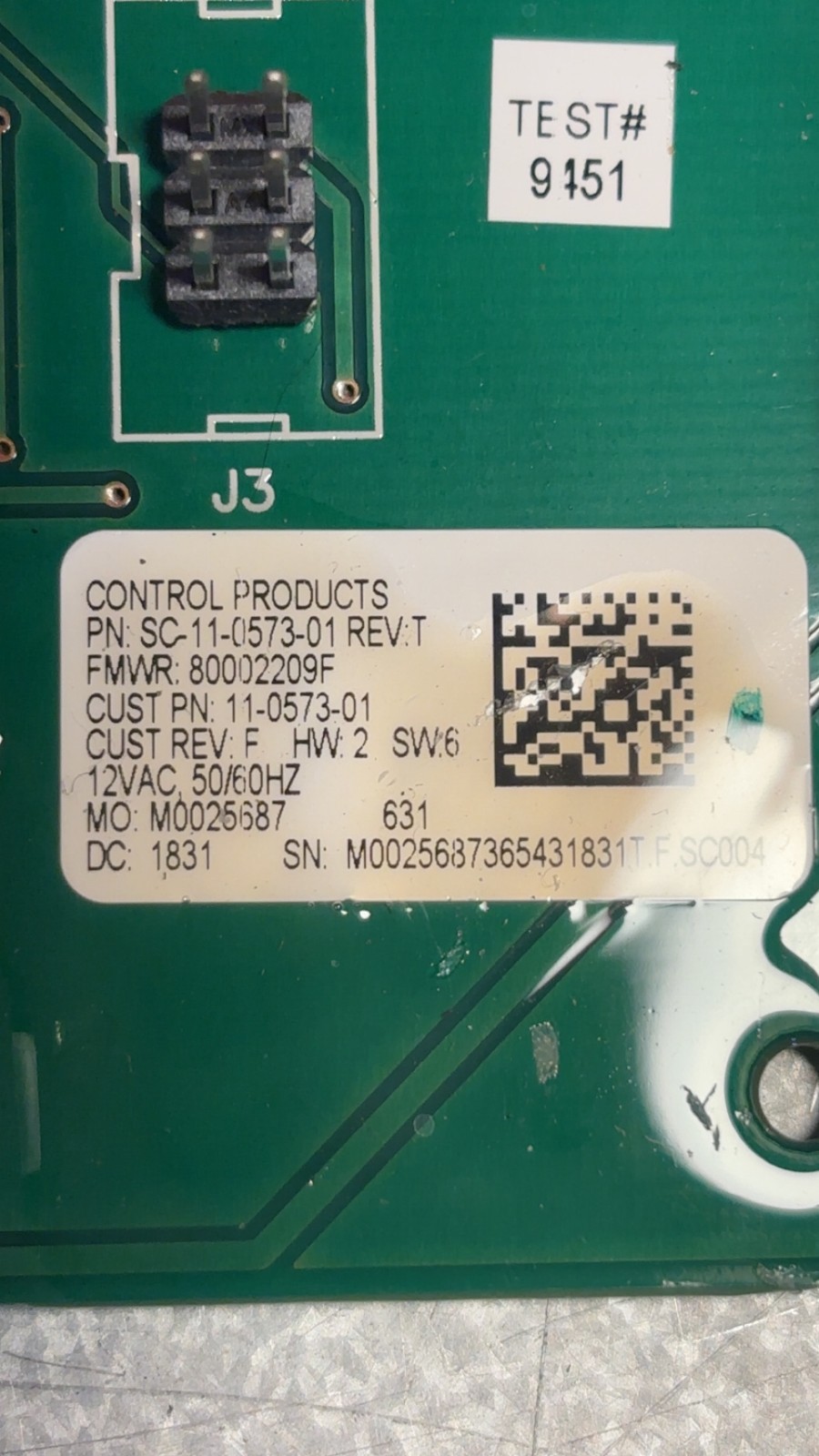 Scotsman Ice Machine Control Board SC-11-0573-01