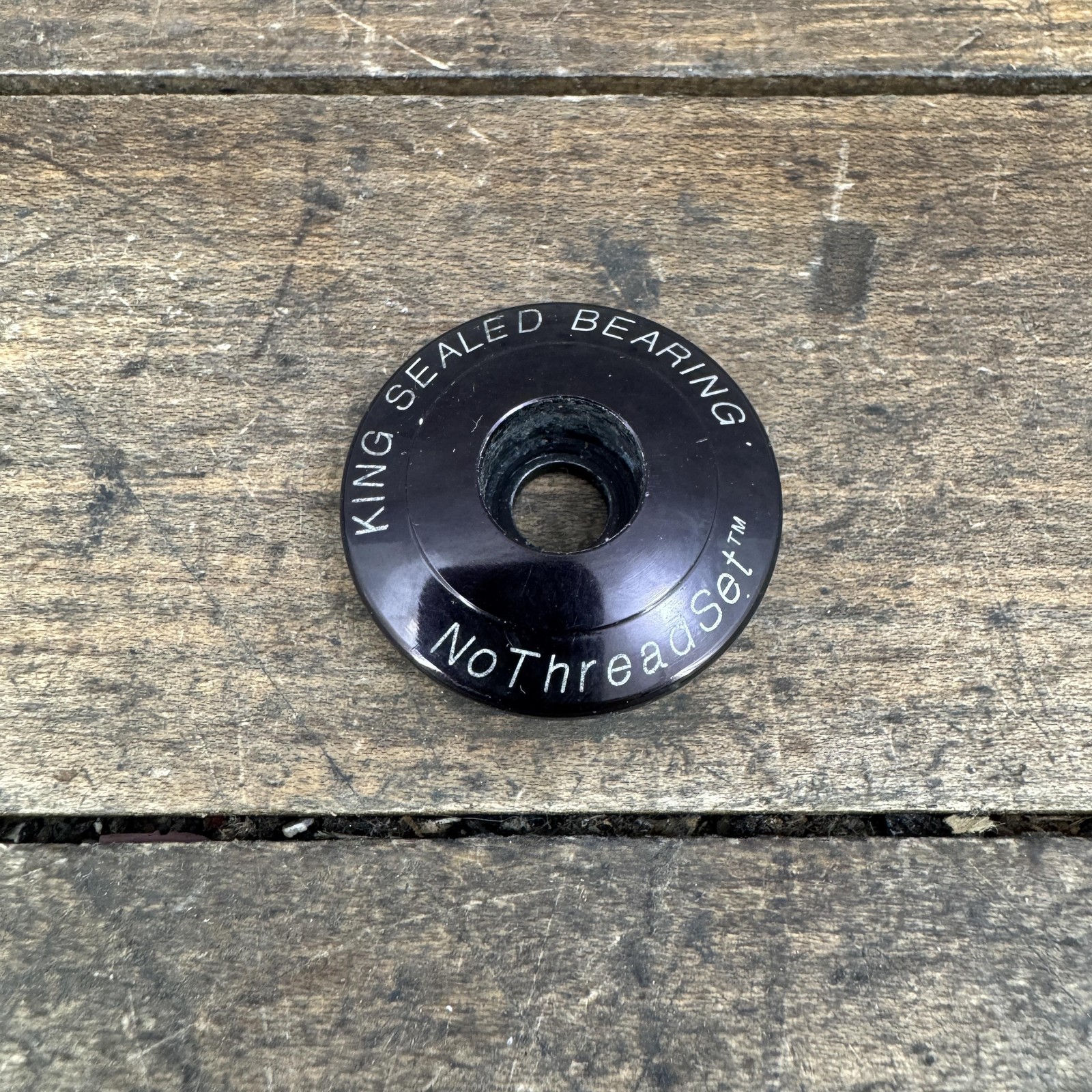 Vintage Chris King NoThreadSet Headset Top Cap 1 Inch Threadless Black MTB Bike