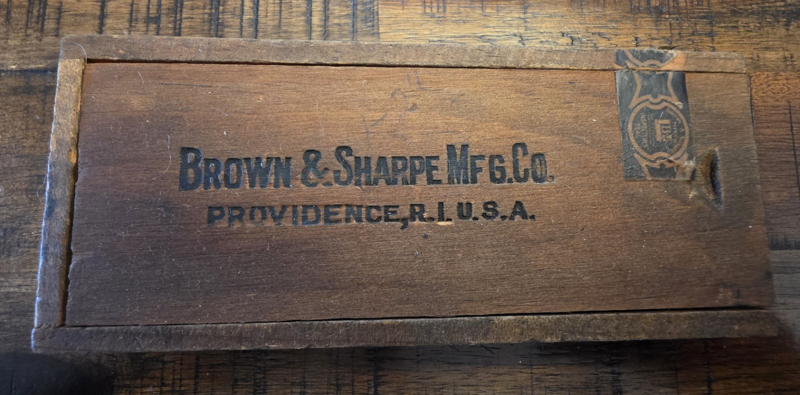 BROWN & SHARPE 48 RS 1" To 2" Micrometer Caliper Original Wood Slider box #2