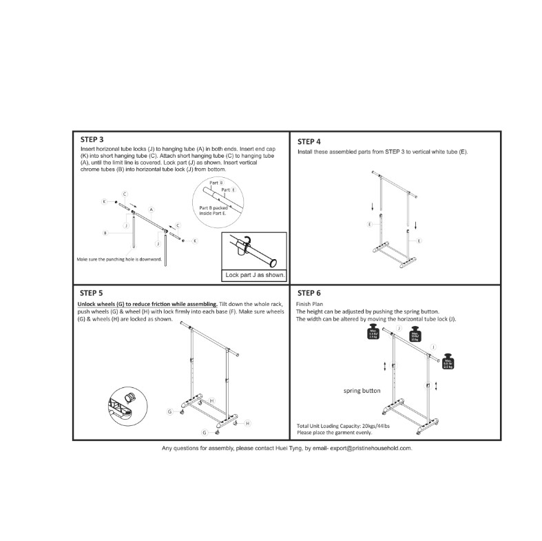 Mainstays Adjustable Metal Rolling Garment Clothes Rack, Chrome & White.....