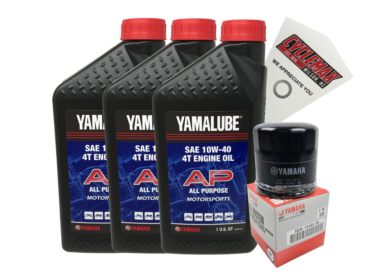 Yamalube OEM Oil Change Kit 10W-40 for Yamaha RHINO 700 FI 4x4 Auto 2011-2013