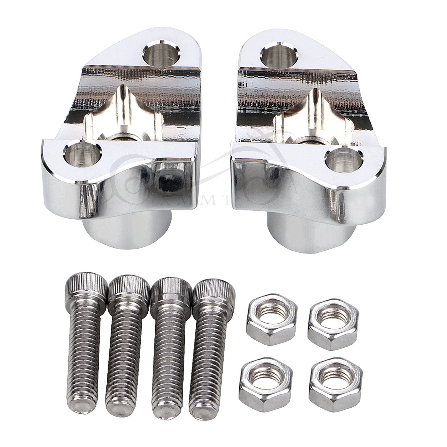 2" Tall Chrome Handlebar Risers Bottom For Harley Dyna Super Wide Glide FXDWG