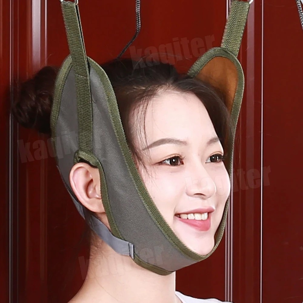 Chiropractic Neck Harness Stretcher Hanging Cervical Traction Stretching Belt