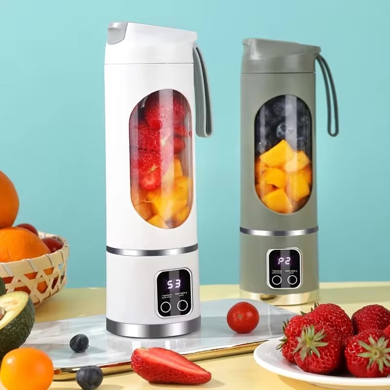 10 Blades Portable Fruit Press 450 ml Capacity 3 Speeds USB Rechargeable Blender