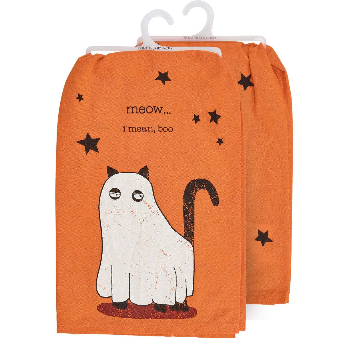 Meow..I Mean Boo | Halloween Cat Novelty Dish Towel | PBK